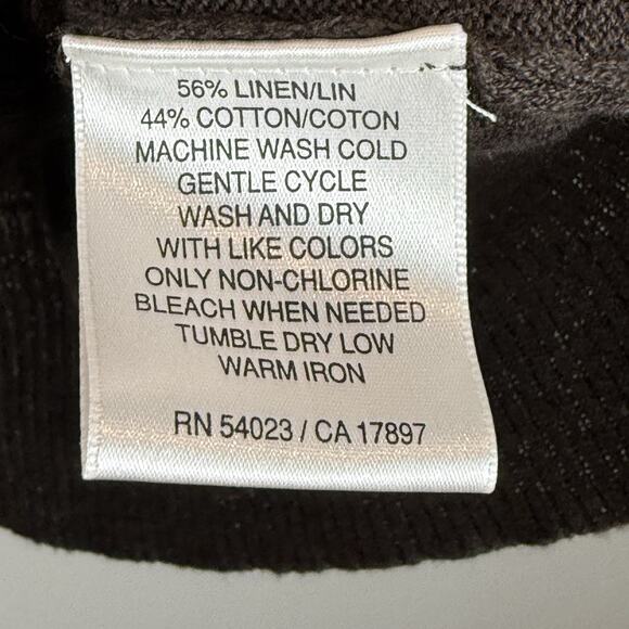 Y2K Old Navy Babydoll Tank Top XXL Brown Linen Blend Knit Coastal Boho Festival - Picture 4 of 7